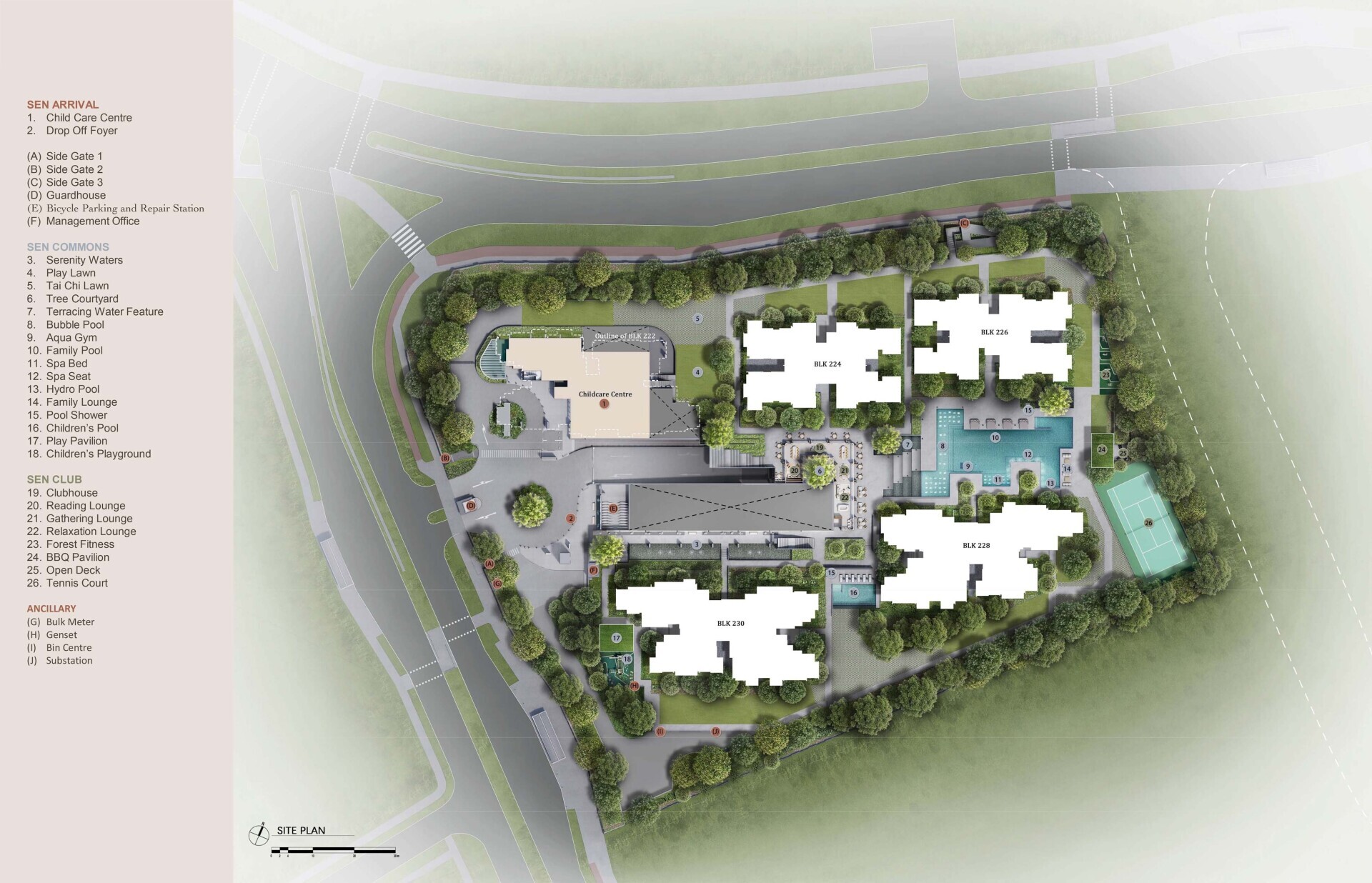 The Sen siteplan